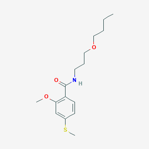molecular formula C16H25NO3S B4693795 N-(3-butoxypropyl)-2-methoxy-4-(methylthio)benzamide 