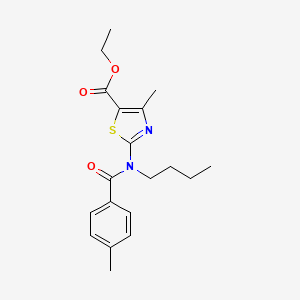 molecular formula C19H24N2O3S B4693851 ethyl 2-[butyl(4-methylbenzoyl)amino]-4-methyl-1,3-thiazole-5-carboxylate 