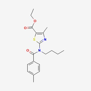 ethyl 2-[butyl(4-methylbenzoyl)amino]-4-methyl-1,3-thiazole-5-carboxylate