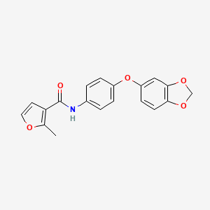 molecular formula C19H15NO5 B4693858 N-[4-(1,3-benzodioxol-5-yloxy)phenyl]-2-methyl-3-furamide 