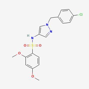 molecular formula C18H18ClN3O4S B4693867 N-[1-(4-chlorobenzyl)-1H-pyrazol-4-yl]-2,4-dimethoxybenzenesulfonamide 