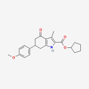 cyclopentyl 6-(4-methoxyphenyl)-3-methyl-4-oxo-4,5,6,7-tetrahydro-1H-indole-2-carboxylate