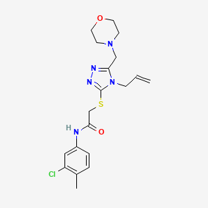 molecular formula C19H24ClN5O2S B4693876 2-{[4-allyl-5-(4-morpholinylmethyl)-4H-1,2,4-triazol-3-yl]thio}-N-(3-chloro-4-methylphenyl)acetamide 