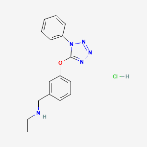 molecular formula C16H18ClN5O B4693898 N-{3-[(1-phenyl-1H-tetrazol-5-yl)oxy]benzyl}ethanamine hydrochloride 