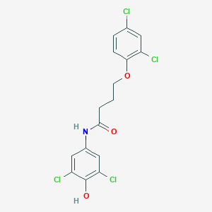 molecular formula C16H13Cl4NO3 B4693915 N-(3,5-dichloro-4-hydroxyphenyl)-4-(2,4-dichlorophenoxy)butanamide 