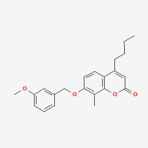 molecular formula C22H24O4 B4693946 4-butyl-7-[(3-methoxybenzyl)oxy]-8-methyl-2H-chromen-2-one 