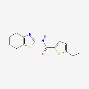 molecular formula C14H16N2OS2 B4693955 5-ethyl-N-(4,5,6,7-tetrahydro-1,3-benzothiazol-2-yl)-2-thiophenecarboxamide 