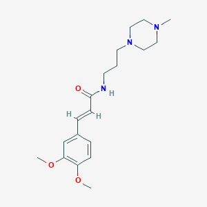 molecular formula C19H29N3O3 B4693956 3-(3,4-dimethoxyphenyl)-N-[3-(4-methyl-1-piperazinyl)propyl]acrylamide 