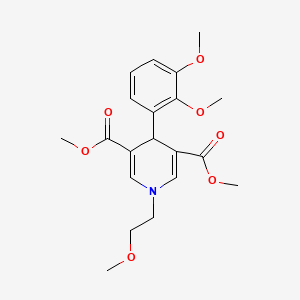 molecular formula C20H25NO7 B4693959 dimethyl 4-(2,3-dimethoxyphenyl)-1-(2-methoxyethyl)-1,4-dihydro-3,5-pyridinedicarboxylate 