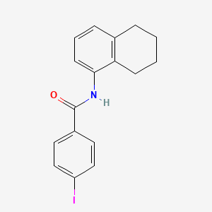 molecular formula C17H16INO B4693975 4-iodo-N-(5,6,7,8-tetrahydro-1-naphthalenyl)benzamide 