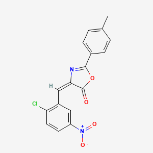 molecular formula C17H11ClN2O4 B4693985 4-(2-chloro-5-nitrobenzylidene)-2-(4-methylphenyl)-1,3-oxazol-5(4H)-one 