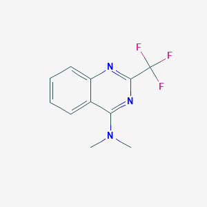 molecular formula C11H10F3N3 B4694009 N,N-dimethyl-2-(trifluoromethyl)-4-quinazolinamine 