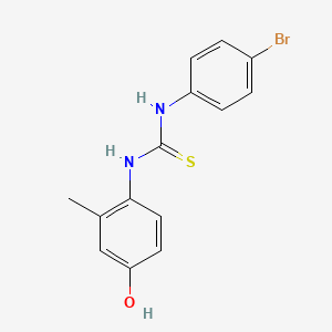 molecular formula C14H13BrN2OS B4694018 N-(4-bromophenyl)-N'-(4-hydroxy-2-methylphenyl)thiourea 