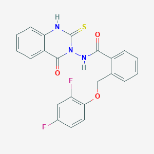 2-[(2,4-difluorophenoxy)methyl]-N-(2-mercapto-4-oxo-3(4H)-quinazolinyl)benzamide