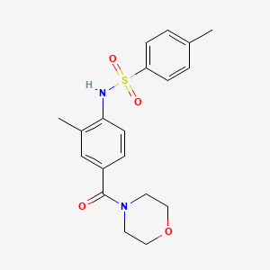 4-methyl-N-[2-methyl-4-(4-morpholinylcarbonyl)phenyl]benzenesulfonamide