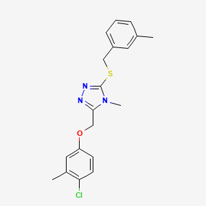 molecular formula C19H20ClN3OS B4694044 3-[(4-chloro-3-methylphenoxy)methyl]-4-methyl-5-[(3-methylbenzyl)thio]-4H-1,2,4-triazole 