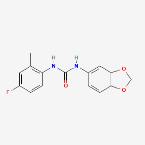 molecular formula C15H13FN2O3 B4694058 N-1,3-benzodioxol-5-yl-N'-(4-fluoro-2-methylphenyl)urea 