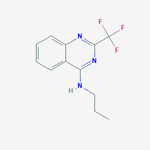 molecular formula C12H12F3N3 B4694061 N-propyl-2-(trifluoromethyl)-4-quinazolinamine 