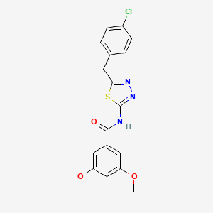 molecular formula C18H16ClN3O3S B4694065 N-[5-(4-chlorobenzyl)-1,3,4-thiadiazol-2-yl]-3,5-dimethoxybenzamide 