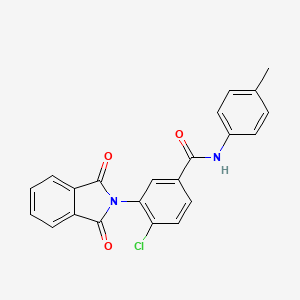molecular formula C22H15ClN2O3 B4694076 4-chloro-3-(1,3-dioxo-1,3-dihydro-2H-isoindol-2-yl)-N-(4-methylphenyl)benzamide 