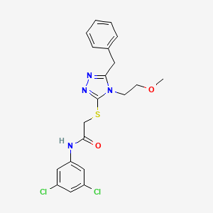 2-{[5-benzyl-4-(2-methoxyethyl)-4H-1,2,4-triazol-3-yl]thio}-N-(3,5-dichlorophenyl)acetamide