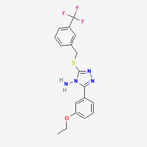 3-(3-ethoxyphenyl)-5-{[3-(trifluoromethyl)benzyl]thio}-4H-1,2,4-triazol-4-amine