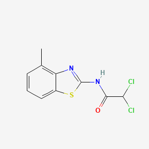 2,2-dichloro-N-(4-methyl-1,3-benzothiazol-2-yl)acetamide