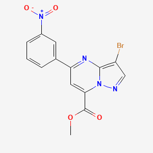 methyl 3-bromo-5-(3-nitrophenyl)pyrazolo[1,5-a]pyrimidine-7-carboxylate