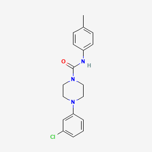 molecular formula C18H20ClN3O B4694126 4-(3-chlorophenyl)-N-(4-methylphenyl)-1-piperazinecarboxamide 