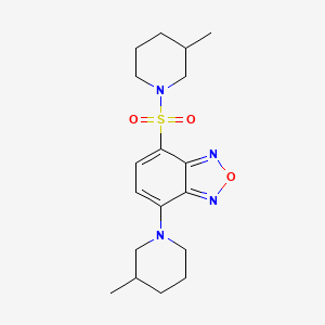 molecular formula C18H26N4O3S B4694148 4-(3-methyl-1-piperidinyl)-7-[(3-methyl-1-piperidinyl)sulfonyl]-2,1,3-benzoxadiazole 