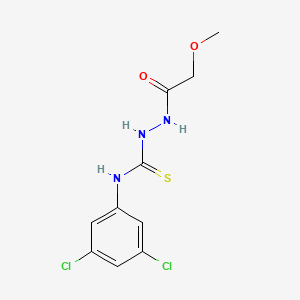 molecular formula C10H11Cl2N3O2S B4694174 N-(3,5-dichlorophenyl)-2-(methoxyacetyl)hydrazinecarbothioamide 