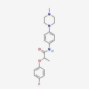 molecular formula C20H24FN3O2 B4694184 2-(4-fluorophenoxy)-N-[4-(4-methyl-1-piperazinyl)phenyl]propanamide 
