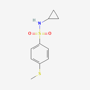 molecular formula C10H13NO2S2 B4694187 N-cyclopropyl-4-(methylthio)benzenesulfonamide 