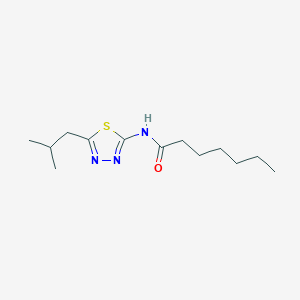 molecular formula C13H23N3OS B4694196 N-(5-isobutyl-1,3,4-thiadiazol-2-yl)heptanamide 