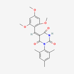 molecular formula C23H24N2O6 B4694205 1-mesityl-5-(2,4,6-trimethoxybenzylidene)-2,4,6(1H,3H,5H)-pyrimidinetrione 