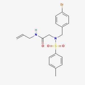 molecular formula C19H21BrN2O3S B4694210 N~1~-allyl-N~2~-(4-bromobenzyl)-N~2~-[(4-methylphenyl)sulfonyl]glycinamide 