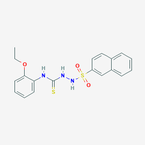 molecular formula C19H19N3O3S2 B4694217 N-(2-ethoxyphenyl)-2-(2-naphthylsulfonyl)hydrazinecarbothioamide 