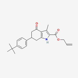 molecular formula C23H27NO3 B4694220 allyl 6-(4-tert-butylphenyl)-3-methyl-4-oxo-4,5,6,7-tetrahydro-1H-indole-2-carboxylate 