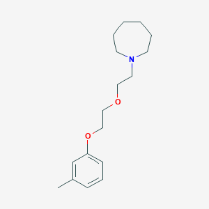 molecular formula C17H27NO2 B4694237 1-{2-[2-(3-methylphenoxy)ethoxy]ethyl}azepane 