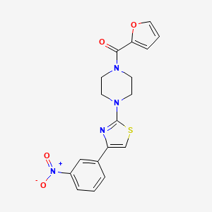 molecular formula C18H16N4O4S B4694255 1-(2-furoyl)-4-[4-(3-nitrophenyl)-1,3-thiazol-2-yl]piperazine 