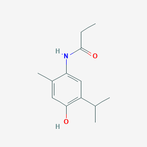 molecular formula C13H19NO2 B4694263 N-(4-hydroxy-5-isopropyl-2-methylphenyl)propanamide 
