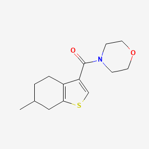 molecular formula C14H19NO2S B4694275 4-[(6-methyl-4,5,6,7-tetrahydro-1-benzothien-3-yl)carbonyl]morpholine 