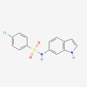 molecular formula C14H11ClN2O2S B4694277 4-chloro-N-1H-indol-6-ylbenzenesulfonamide 
