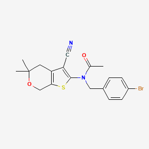 N-(4-bromobenzyl)-N-(3-cyano-5,5-dimethyl-4,7-dihydro-5H-thieno[2,3-c]pyran-2-yl)acetamide