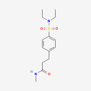 molecular formula C14H22N2O3S B4694299 3-{4-[(diethylamino)sulfonyl]phenyl}-N-methylpropanamide 
