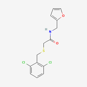 molecular formula C14H13Cl2NO2S B4694304 2-[(2,6-dichlorobenzyl)thio]-N-(2-furylmethyl)acetamide 