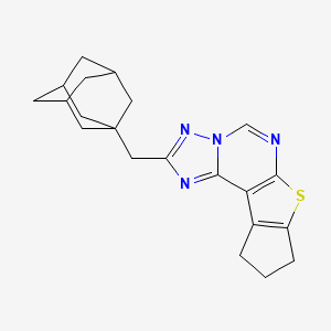 molecular formula C21H24N4S B4694312 2-(1-adamantylmethyl)-9,10-dihydro-8H-cyclopenta[4,5]thieno[3,2-e][1,2,4]triazolo[1,5-c]pyrimidine CAS No. 828273-07-0