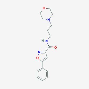 molecular formula C17H21N3O3 B469434 N-[3-(4-morpholinyl)propyl]-5-phenyl-3-isoxazolecarboxamide 