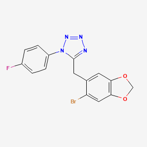 5-[(6-bromo-1,3-benzodioxol-5-yl)methyl]-1-(4-fluorophenyl)-1H-tetrazole