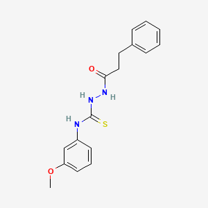 molecular formula C17H19N3O2S B4694411 N-(3-methoxyphenyl)-2-(3-phenylpropanoyl)hydrazinecarbothioamide 